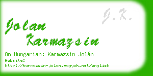 jolan karmazsin business card